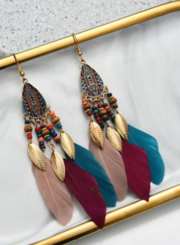 Women's Earrings Multicolor Feather Earrings