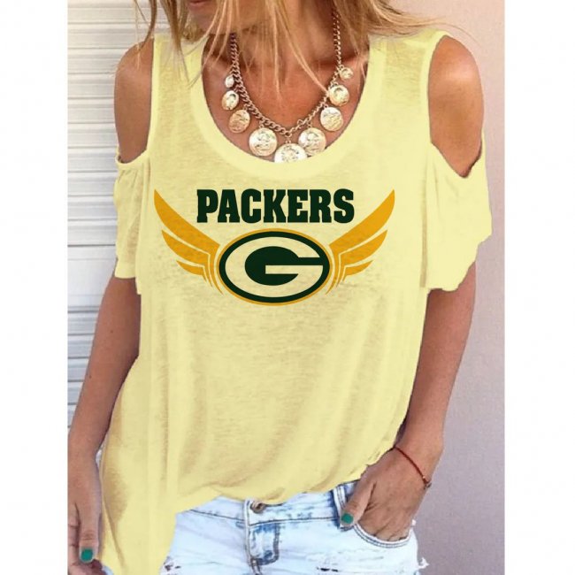 Women's Green Bay Printed Short Sleeve Tops