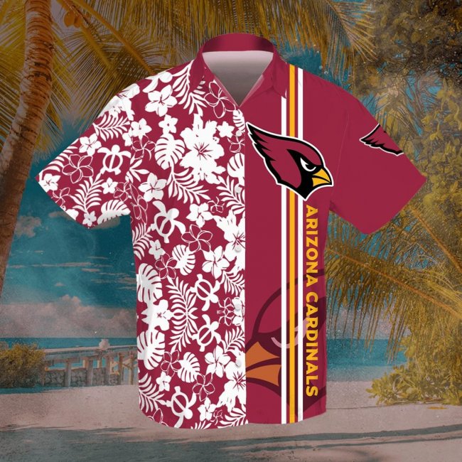 Print Arizona Cardinals Hawaiian Shirt Football Team Beach Shirts