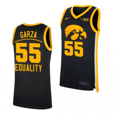 Luka Garza #55 Iowa Hawkeyes Equality Black Jersey NCAA Big Ten