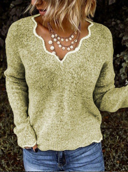 Women Plus Size Solid Loose Fit Women Pullover Sweaters