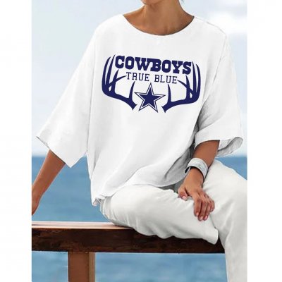 Women's Cowboys Printed Beach Casual Tops