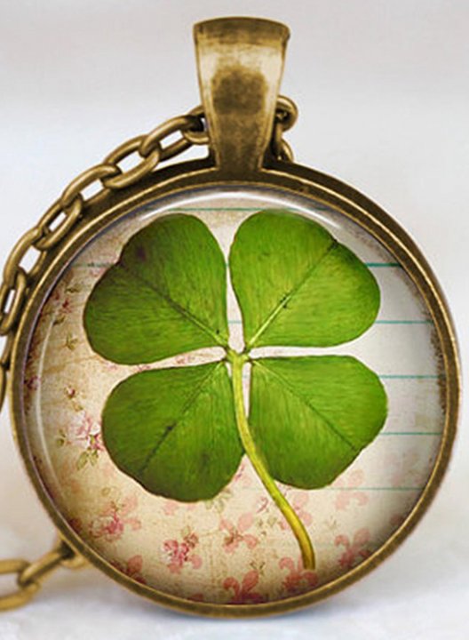 Women's Necklaces Clover-print Metal Daily Necklace