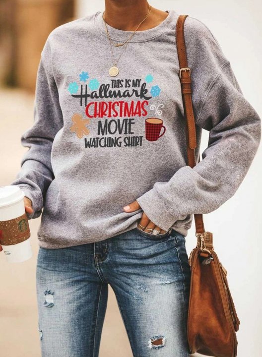 Women's Sweatshirt Solid Round Neck Sweatshirt