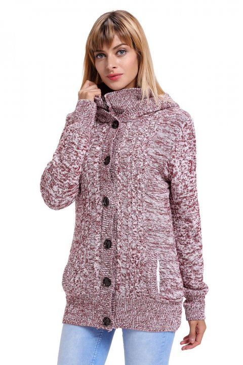 Women's Cardigans Long Sleeve Button-up Hooded Cardigans