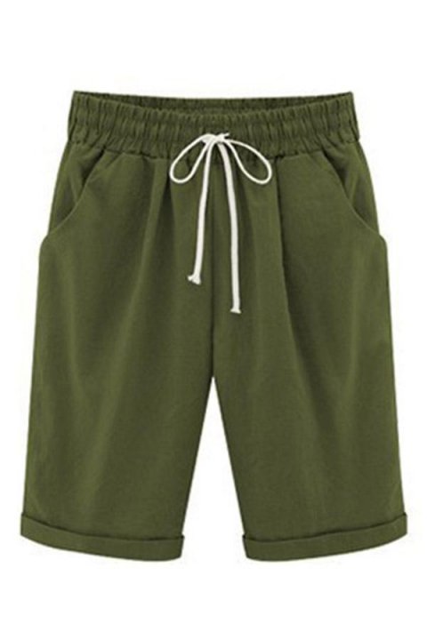 Gathered Self-tie Casual Shorts Pants