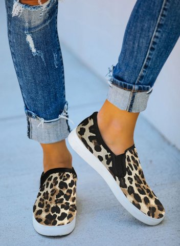 Leopard Print Casual Canvas Shoes