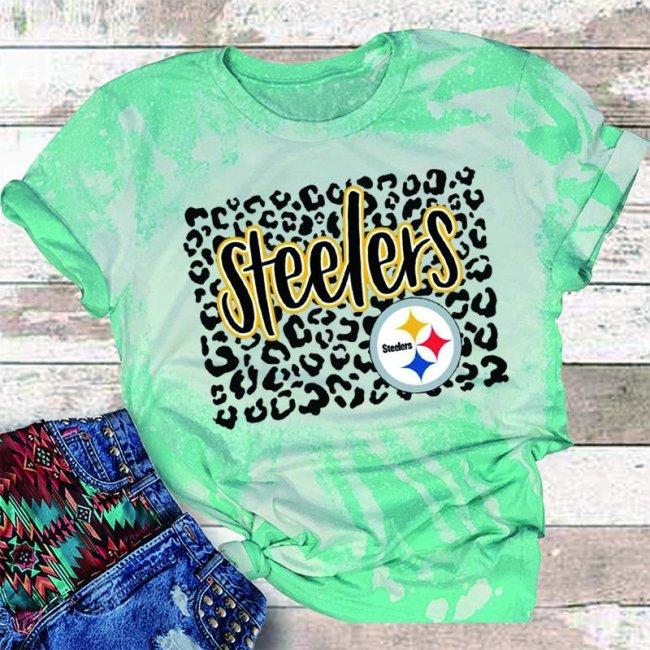 Short Sleeves Round Neck Pittsburgh Steelers Girl T-Shirt