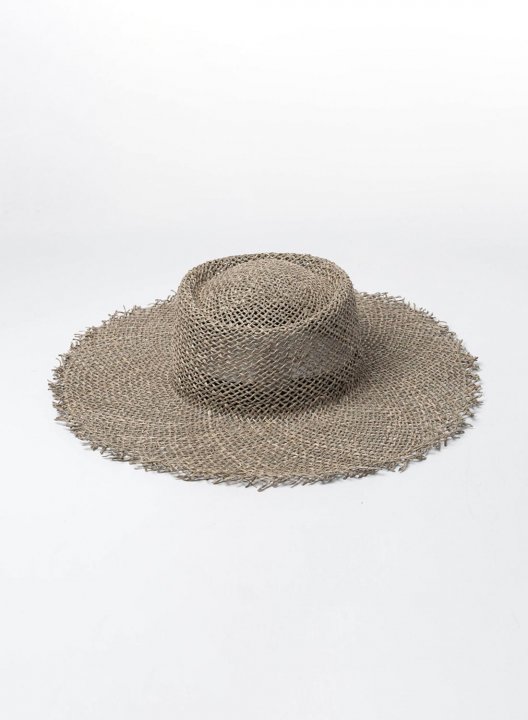 Women's Hats Solid Wide Brim Rattan Hat