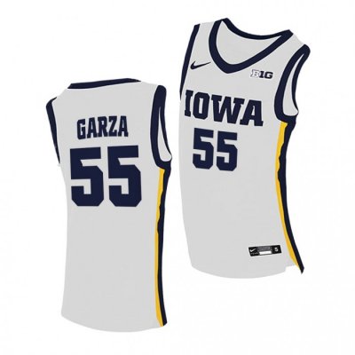 Iowa Hawkeyes Luka Garza White 2020-21 Home College Basketball Jersey