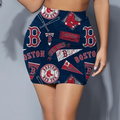 Boston Red Sox Women's Elastic Waist Hip Skirt