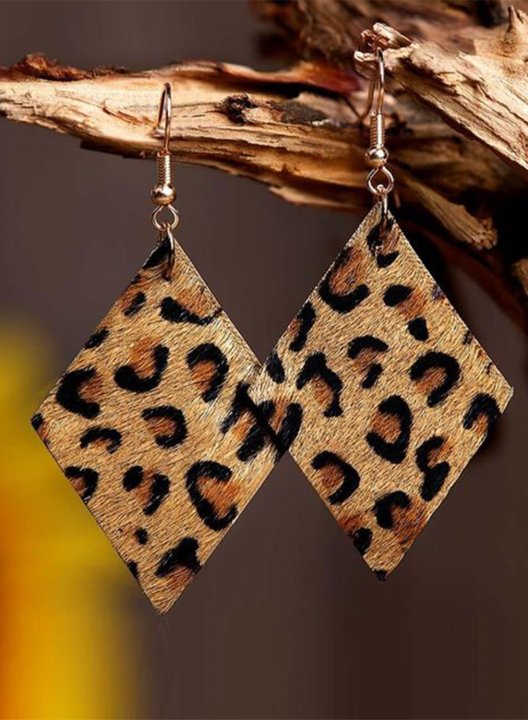 Women's Earrings Leopard Cute Pu Earrings