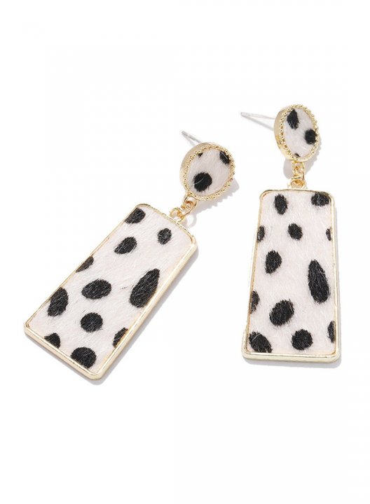 Women's Earrings Cow Spot Print Fashion Earrings