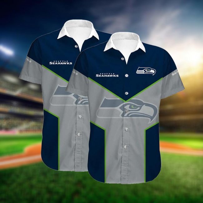 SEATTLE SEAHAWKS Lapels Short Sleeves T-Shirt