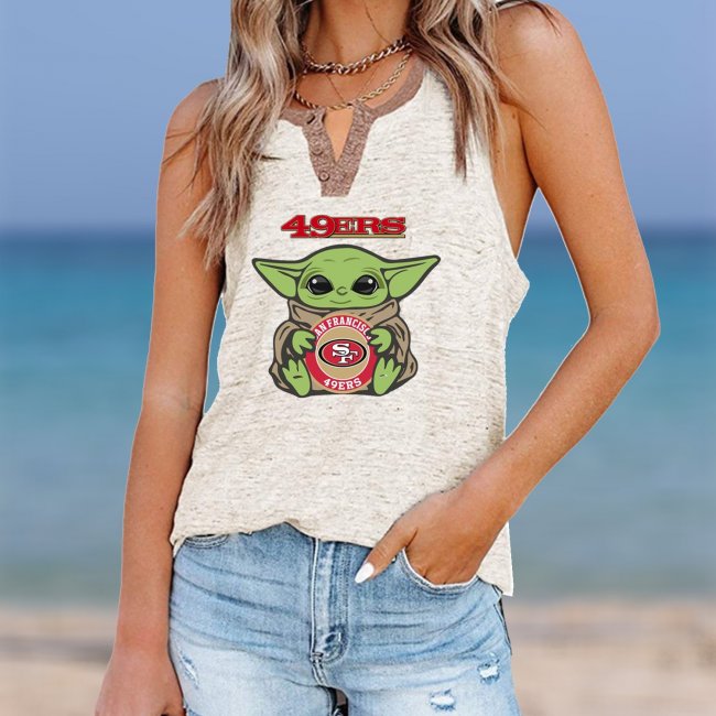 SAN FRANCISCO 49ERS Should Support Yoda V- Neck Pocket Button Vests