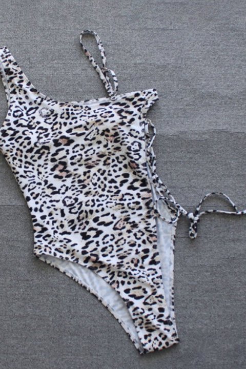 Women's One Piece Swimwear Leopard Knot One-Piece Swimsuit