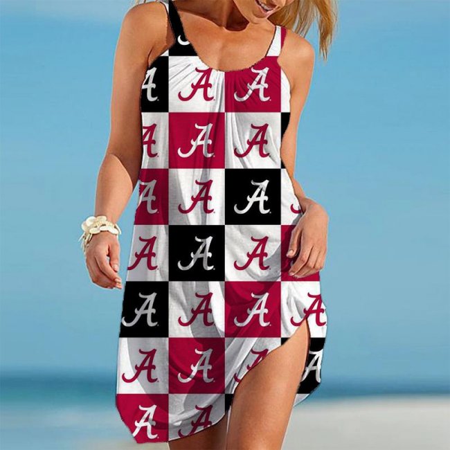 NCAAF Alabama Crimson Tide Loose Holiday Beach Dress