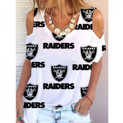 Women's Las Vegas Raiders Printed Short Sleeve Tops