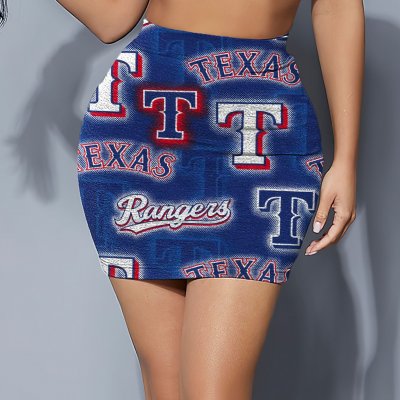 Texas Rangers Women's Elastic Waist Hip Skirt