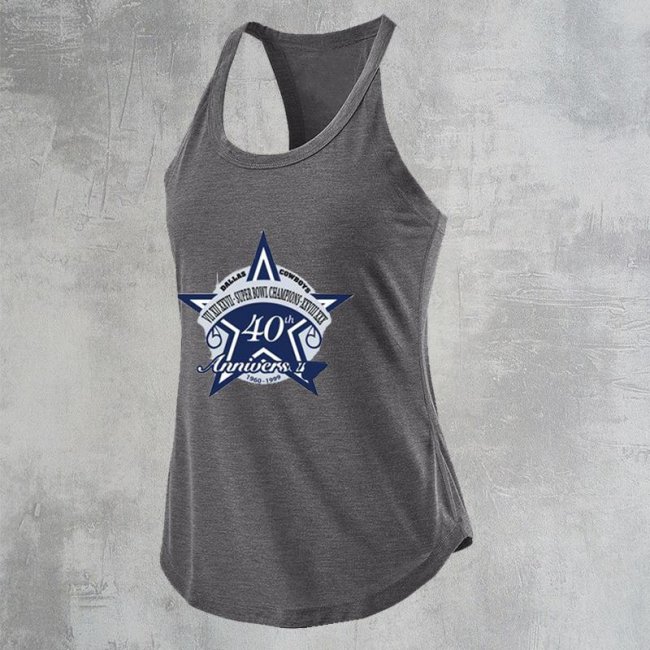 DALLAS COWBOYS Sports Vest Women's Beauty Back Yoga Top Sleeveless Running Yoga Clothes Fitness Clothes