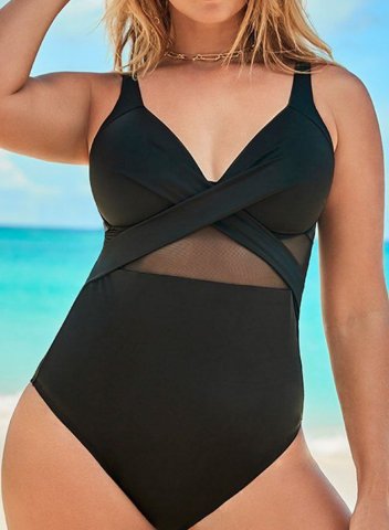 Women's Tankinis Mesh Plus Size Tankinis