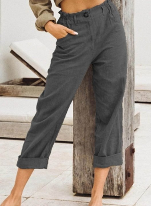 Women's Palazzo Pants Straight Solid High Waist Full Length Casual Work Palazzo Pants