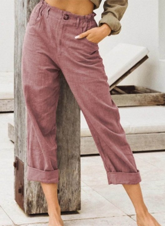 Women's Palazzo Pants Straight Solid High Waist Full Length Casual Work Palazzo Pants