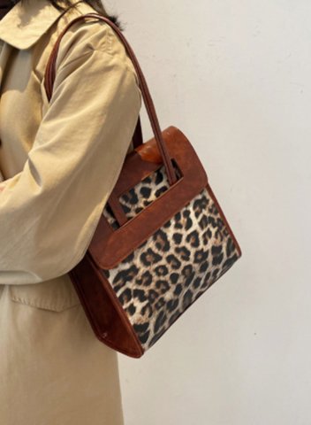 Women's Messenger Bags Leopard Jacquard-cloth Casual Shoulder Messenger Bag