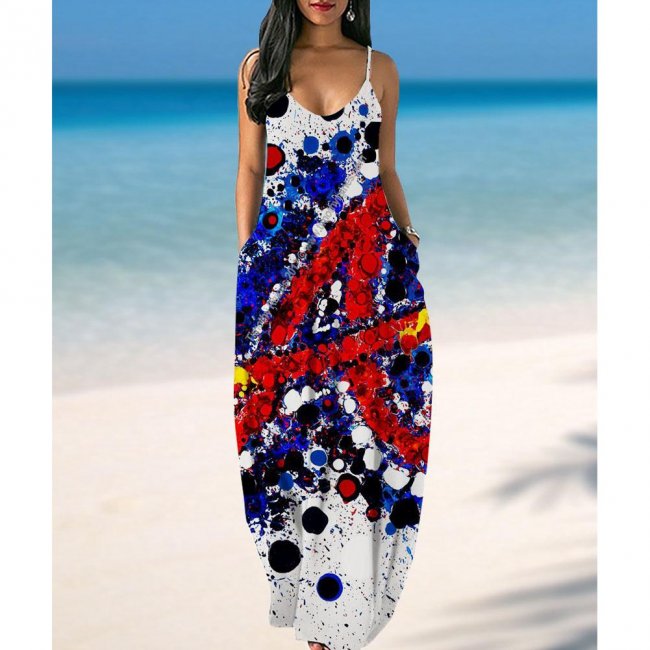 Atlanta Braves Printed Halter Dress