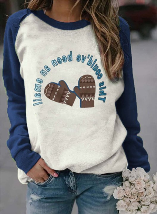 Women's funny Graphic Sweatshirts Color Block Letter This Could've been an Email Casual Basic Sweatshirts