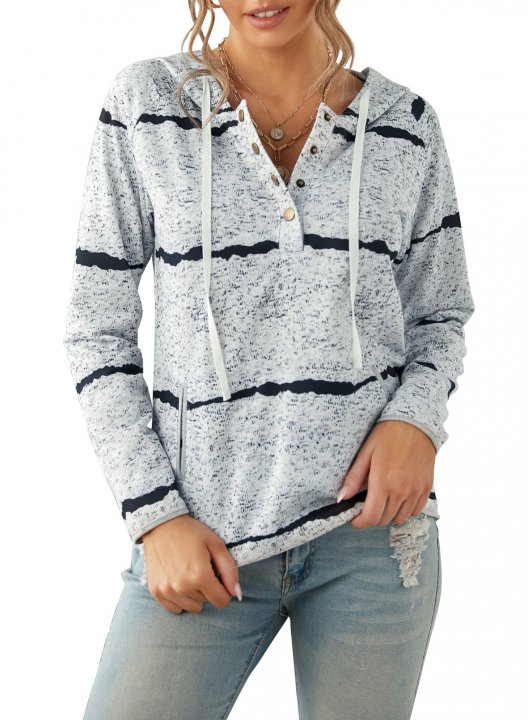 Tye tie Striped Casual Hoodie