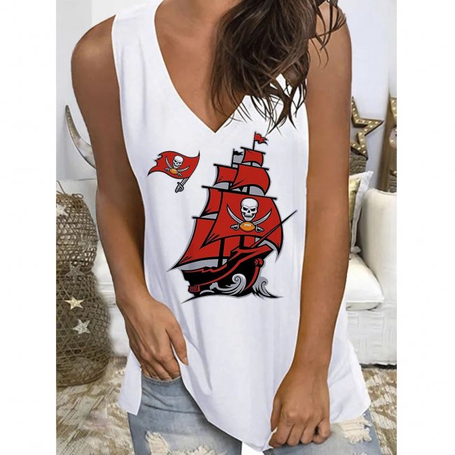 Tampa Bay Buccaneers Women's Baseball Printed Sleeveless Casual Vest