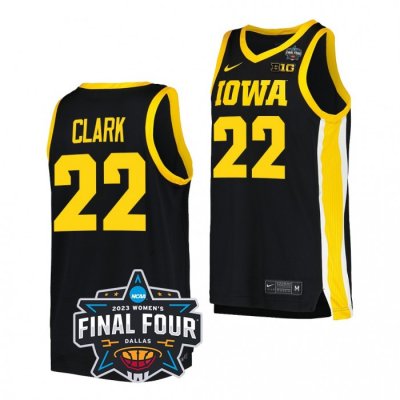 Iowa Hawkeyes Caitlin Clark 2023 National Championship Bound Womens Basketball Jersey Black #22