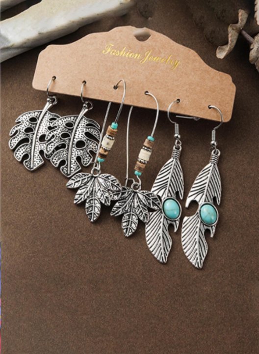 Women's Earrings Tribal Alloy Daily Boho Three-piece Earrings