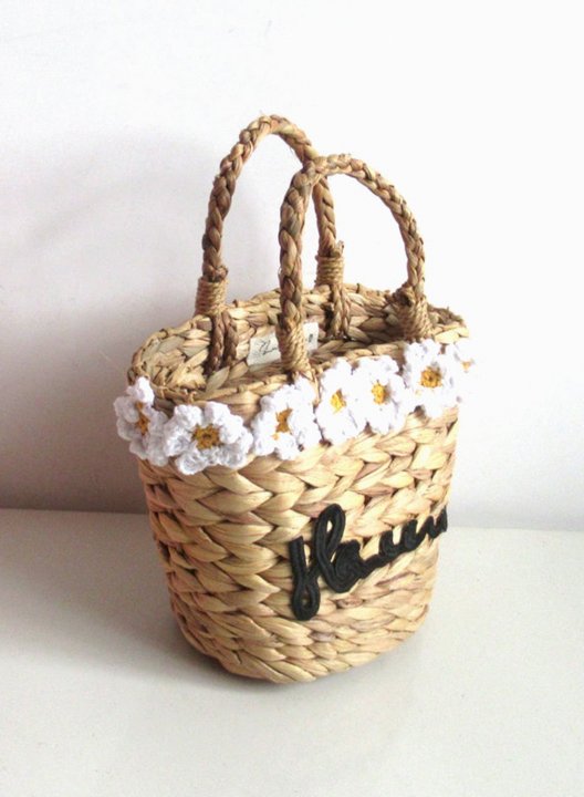 Women's Handbags Straw Rattan Floral Bohemian Handbag