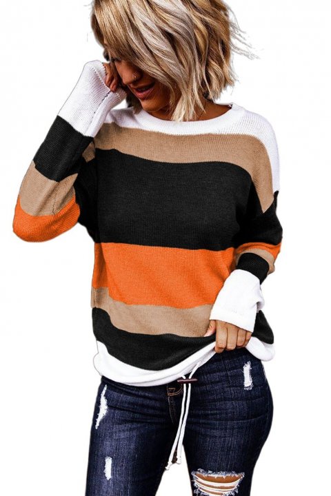 Women's Sweaters Colorblock Knit Pullover Sweaters