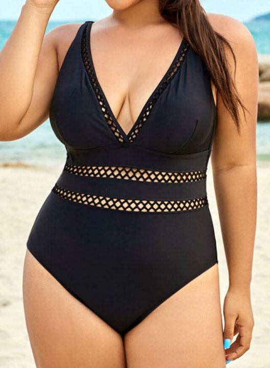 Women's One Piece Swimwear Mesh Plus Size One-Piece Swimsuits One-Piece Bathing Suits