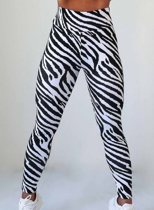 Women's Leggings Slim Animal Print High Waist Casual Track Pants