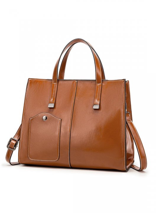 Women's Handbags Solid PU Leather Handbags