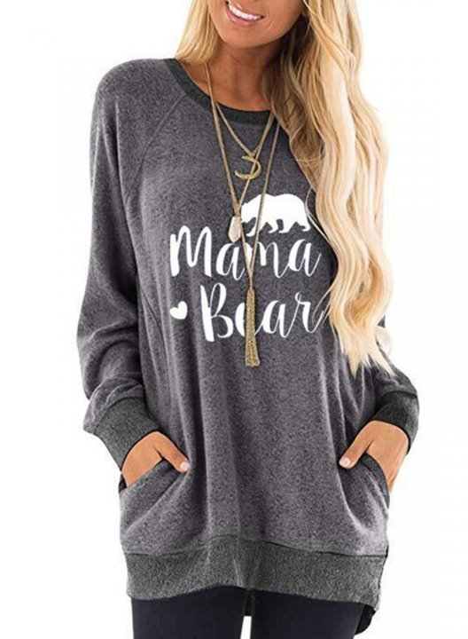 Mama Bear Pocketed Tunic Sweatshirt