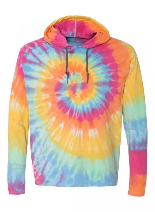 Rainbow Tie Dye Drawstring Hoodie