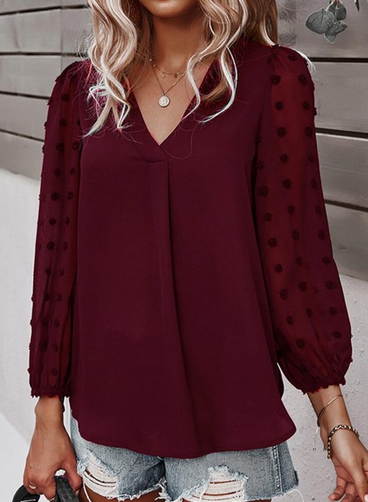 Women's Blouses Solid Blouses