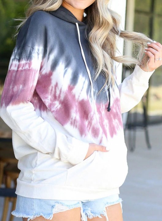 Color Block Long Sleeve Hoodie