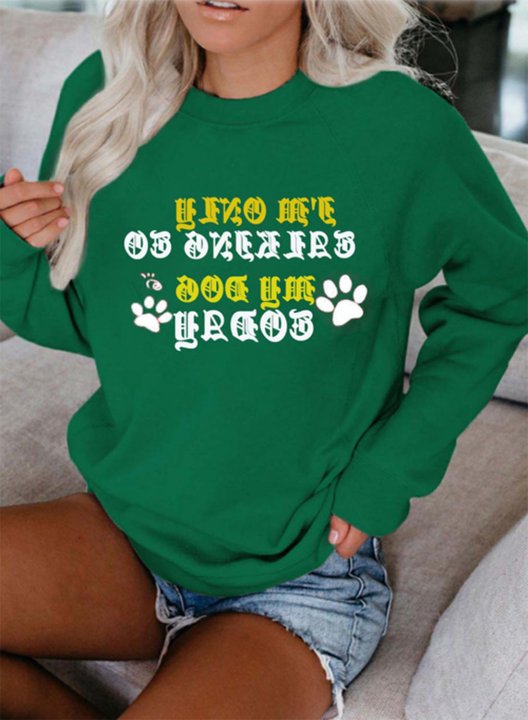 Women's Sweatshirt Casual Solid Round Neck Long Sleeve Daily Pullovers