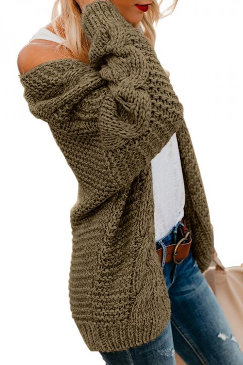 Women's Cardigans Chunky Wide Long Sleeve Knit Cardigan