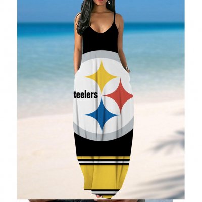 Women's Pittsburgh Steelers Summer Suspender Skirt