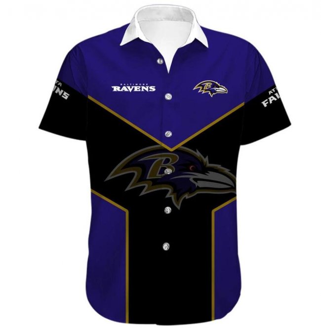 BALTIMORE RAVENS Lapels Short Sleeves T-Shirt