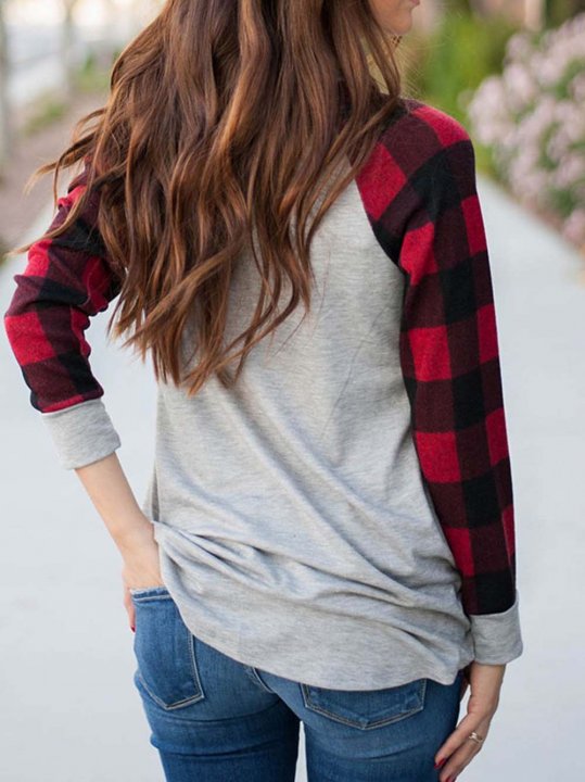 Women's It Is Well With My Soul Plaid Sleeve Shirt