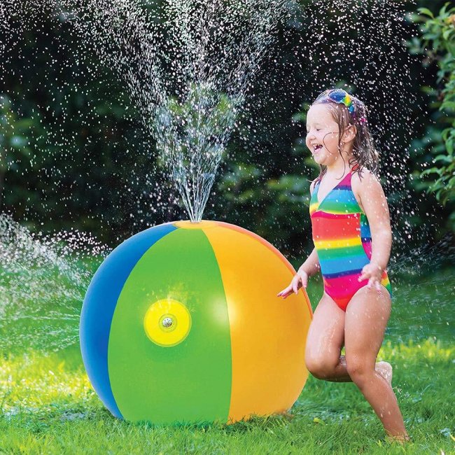 Kids Inflatable Beach Sprinkler Water Spray Ball Spring Summer Water Sports