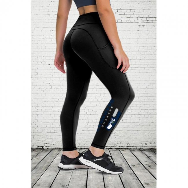 SEATTLE SEAHAWKS Women's High Pocket Waist Yoga Pants Slimming Booty Leggings Workout Running Butt Lift Tights